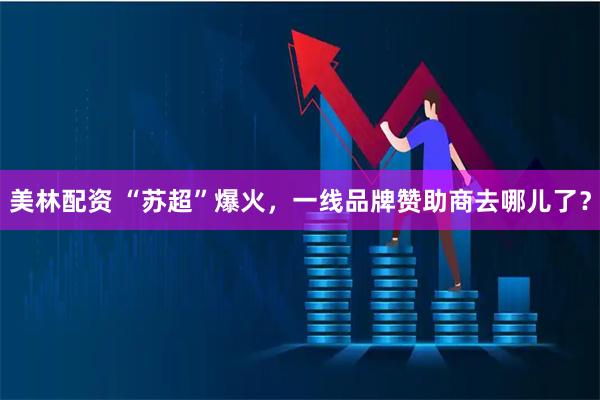 美林配资 “苏超”爆火，一线品牌赞助商去哪儿了？