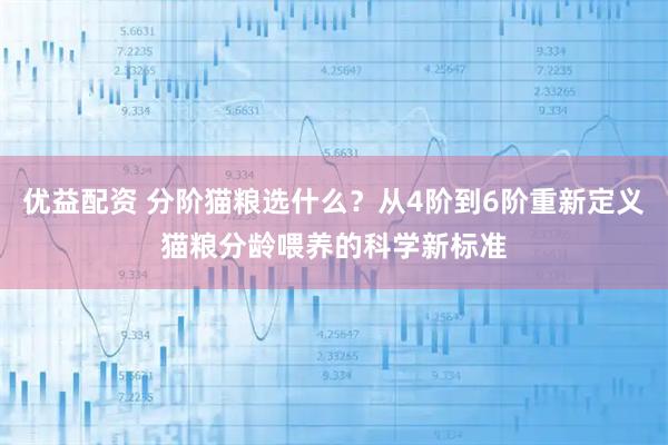 优益配资 分阶猫粮选什么?从4阶到6阶重新定义猫粮分龄喂养的科学新标准